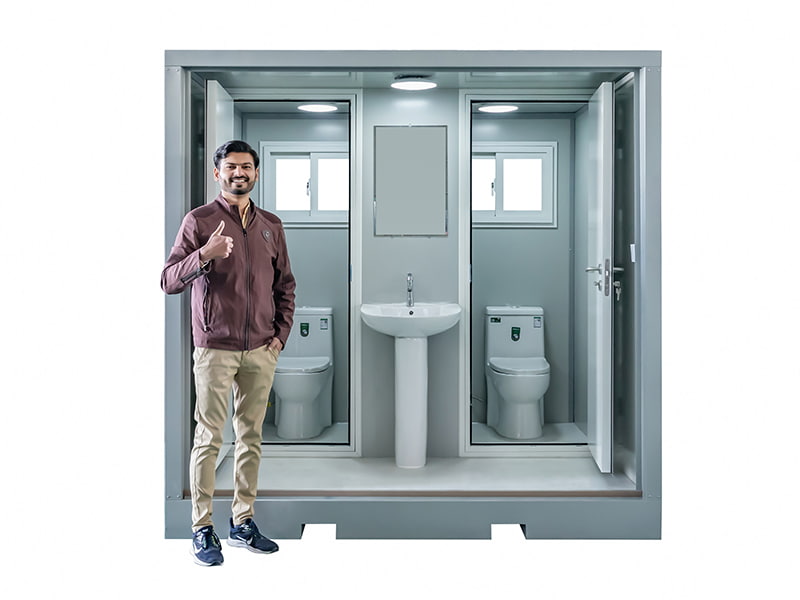 Prijenosni vanjski WC za dvije osobe